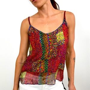 Erica Tanov designer vibrant blouse tank